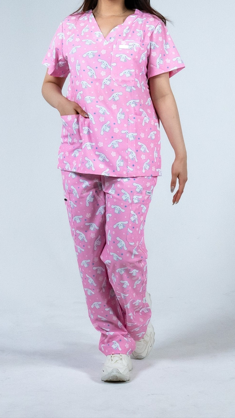 Pink-C Cartoon - Scrub Set